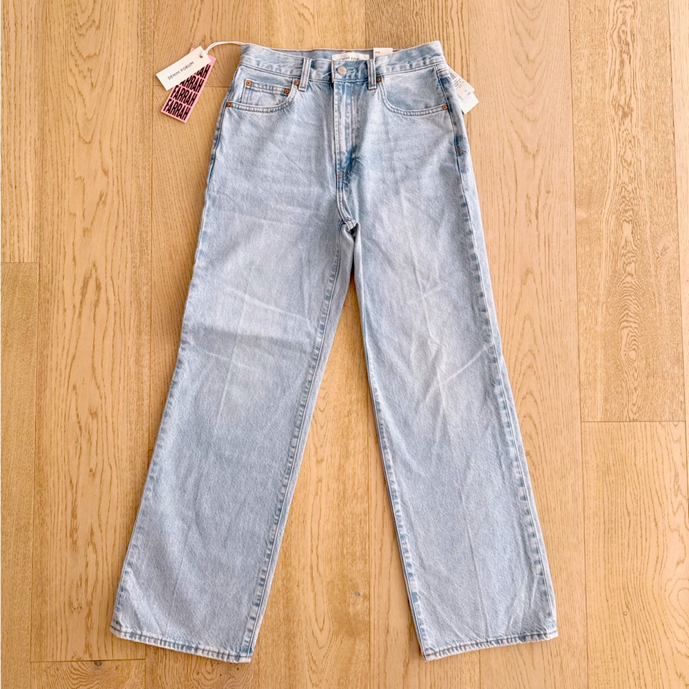 NWT Aritzia Denim Forum 109081 FARRAH HI WIDE R 15 yrs bro thr blue 27